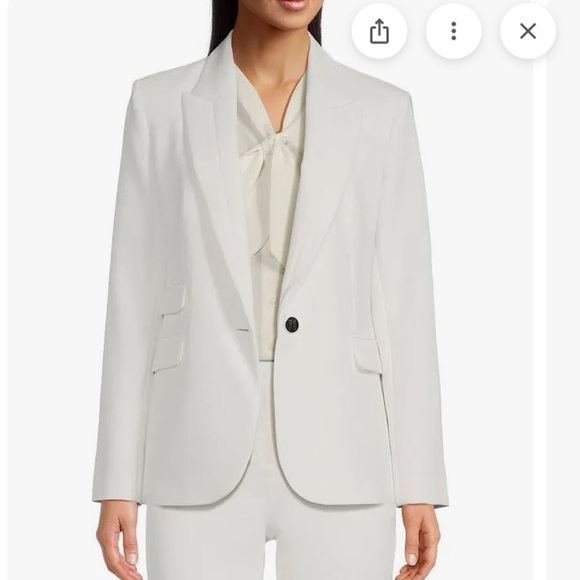 Karl Lagerfeld Women’s White Blazer One Button Single New size 12 - Picture 6 of 9